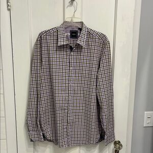 NWOT Plaid Hugo Boss casual/Dress Shirt
